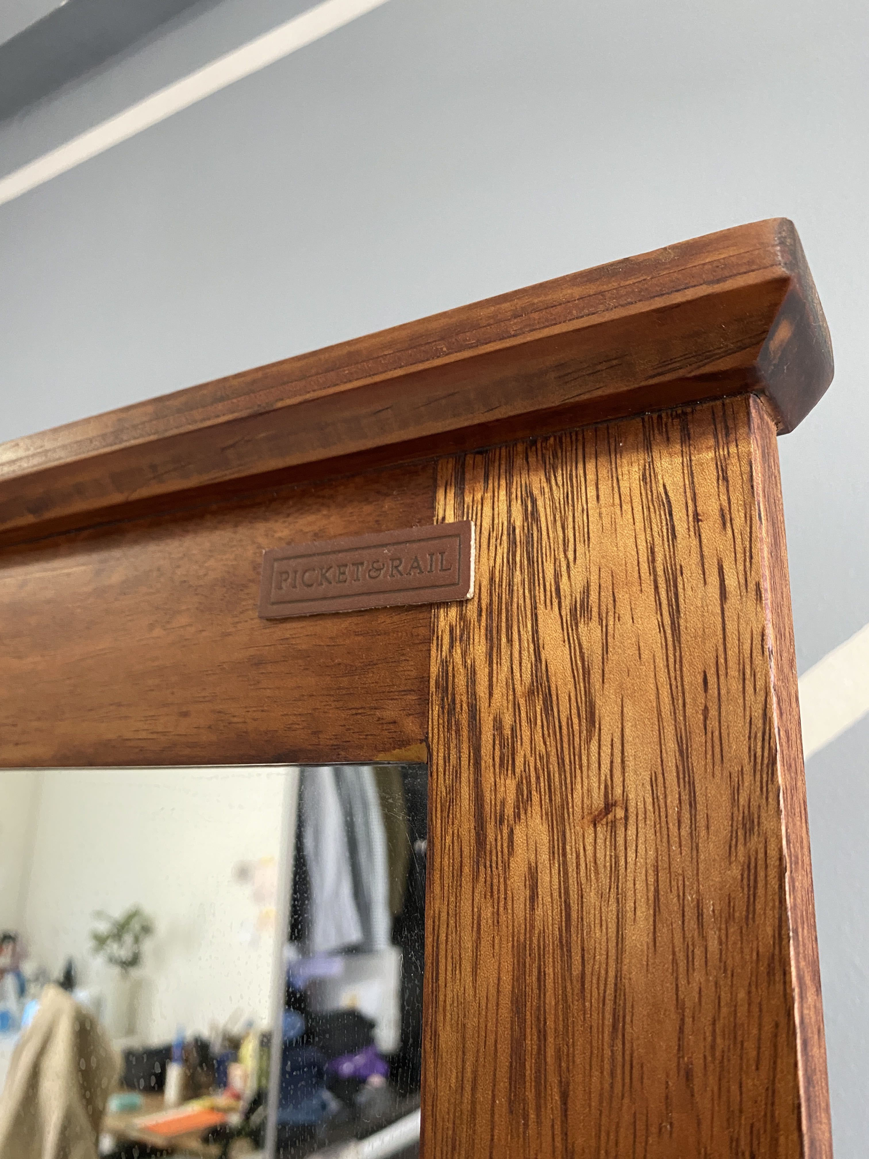 Stand Mirror Picket & Rail, Furniture & Home Living, Home Decor