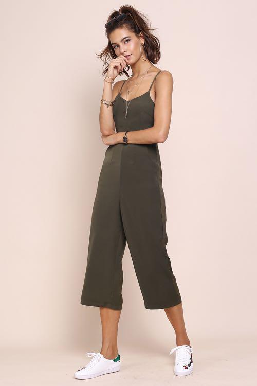 Supergurl - Miranda Midi Jumpsuit Olive 