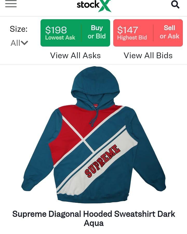 Supreme diagonal hoodie shop