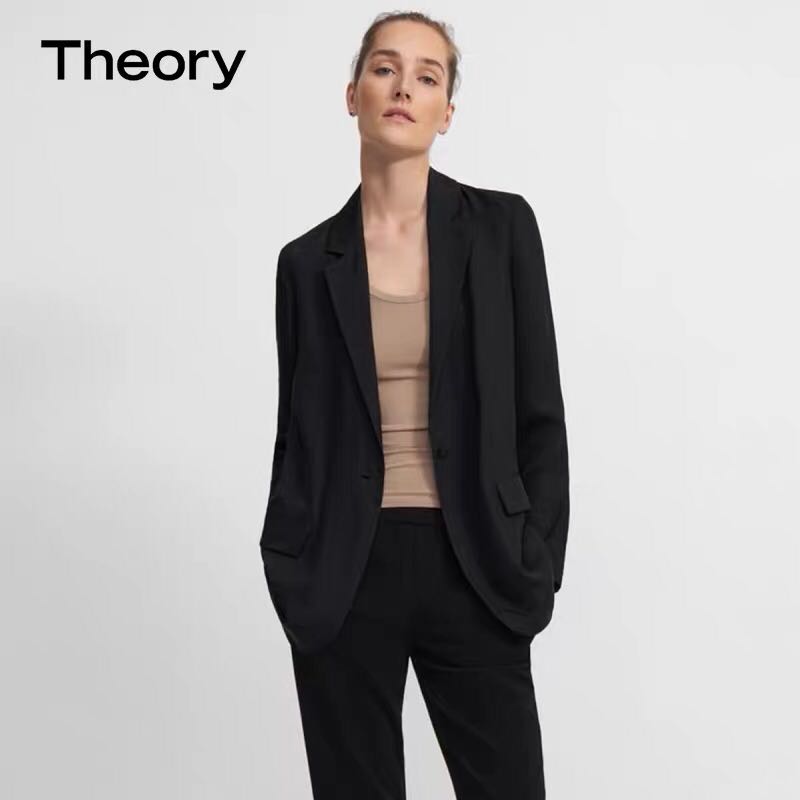 Theory silk blazer on sale