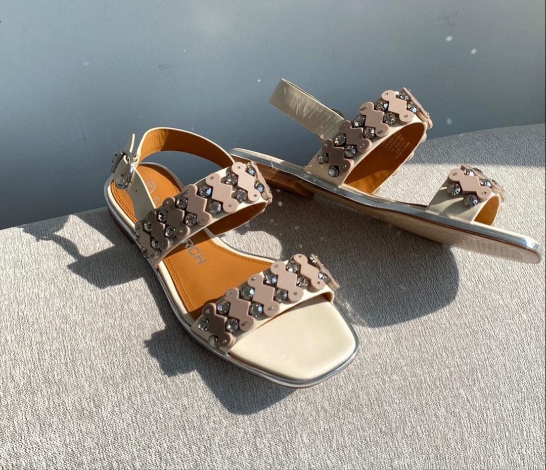 Tory Burch Delaney Embellished Sandals Loafers Carousell