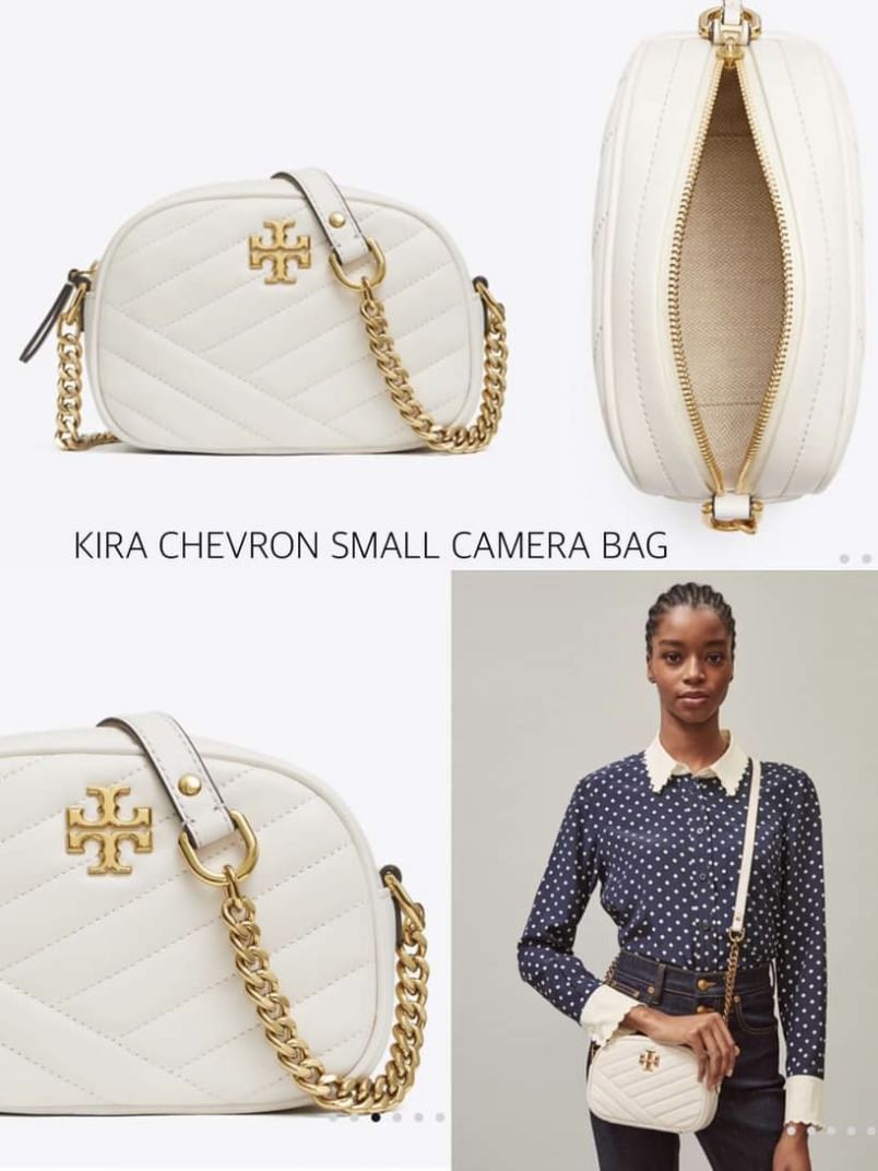 TORY BURCH Kira 中款羊皮相機包, 她的時尚, 包包與錢包, 長銀包在旋轉拍賣