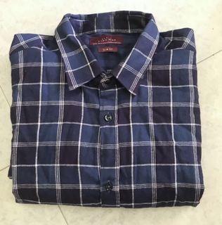 Zara blue checkered shirt