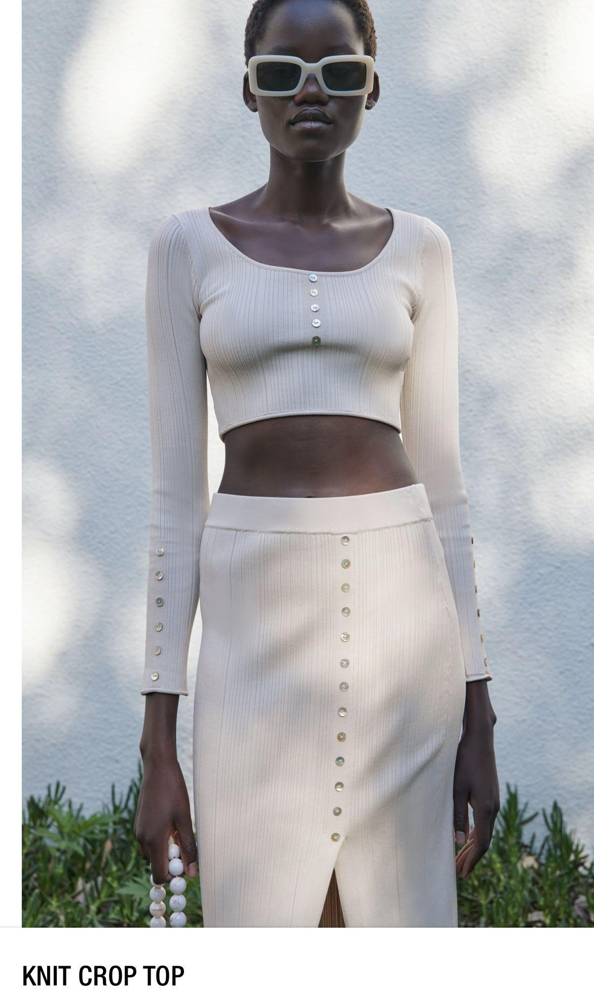 Button skirt zara sales