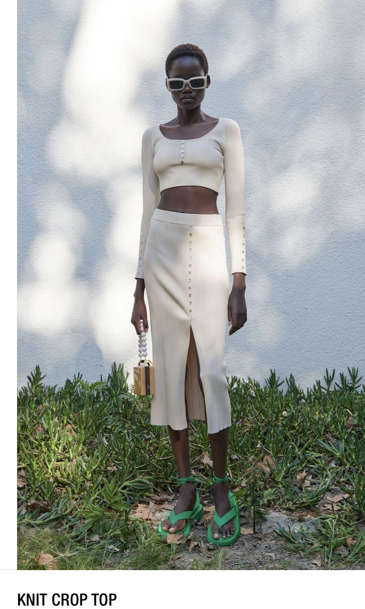 Knit skirt set zara clearance