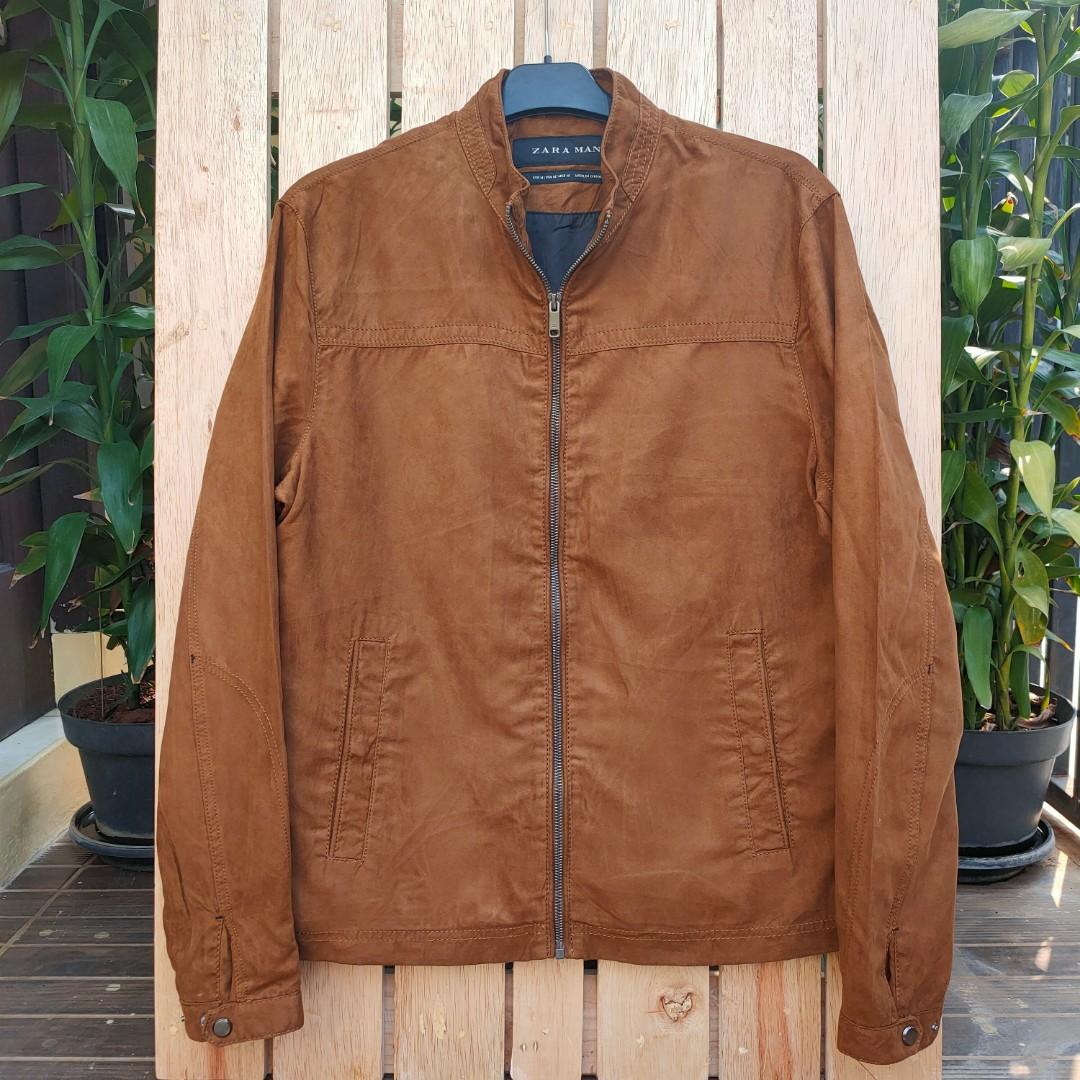zara suede bomber
