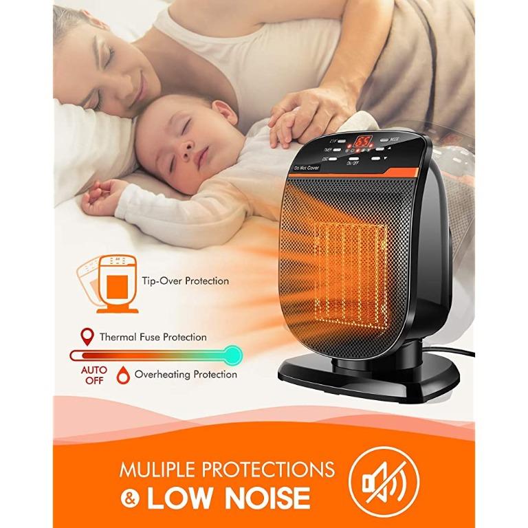 1617,UALAU Ceramic Space Heater1800W Model-SK37A【Premium Quality】With High  Heating Efficiency u0026 Low Noise, Portable Electric Heater With Intelligent  Digital Control Panel For Bedroom Home Office Indoor Us, TV u0026 Home  Appliances, Kitchen Appliances,