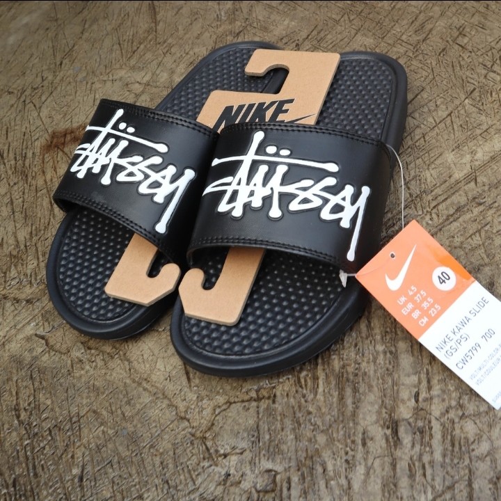 Colours] Nike Benassi × Stussy slides, Men's Fashion, Footwear