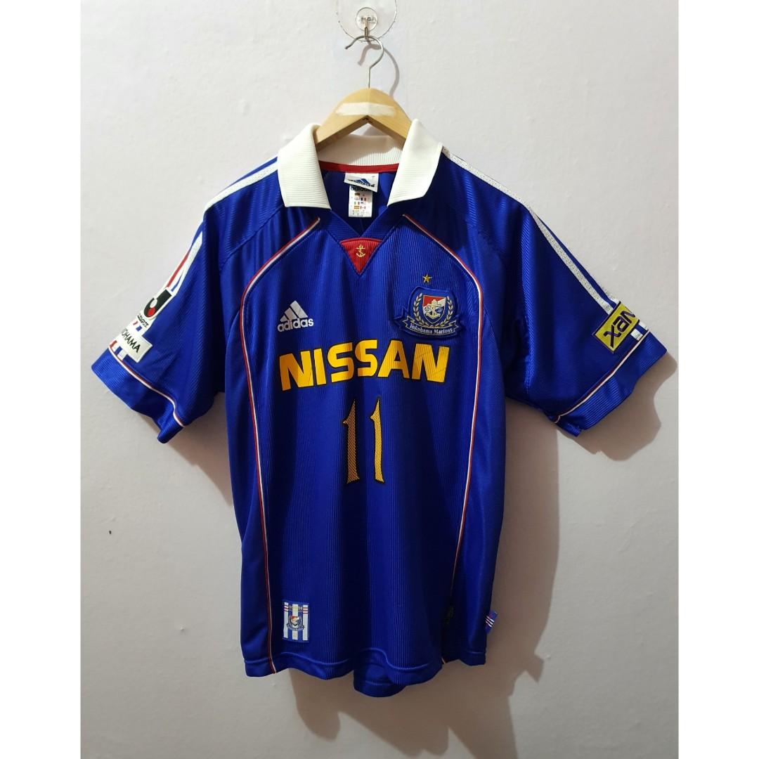 Adidas Vtg Yokohama Marinos Home Jersey M Original Sports Athletic Sports Clothing On Carousell