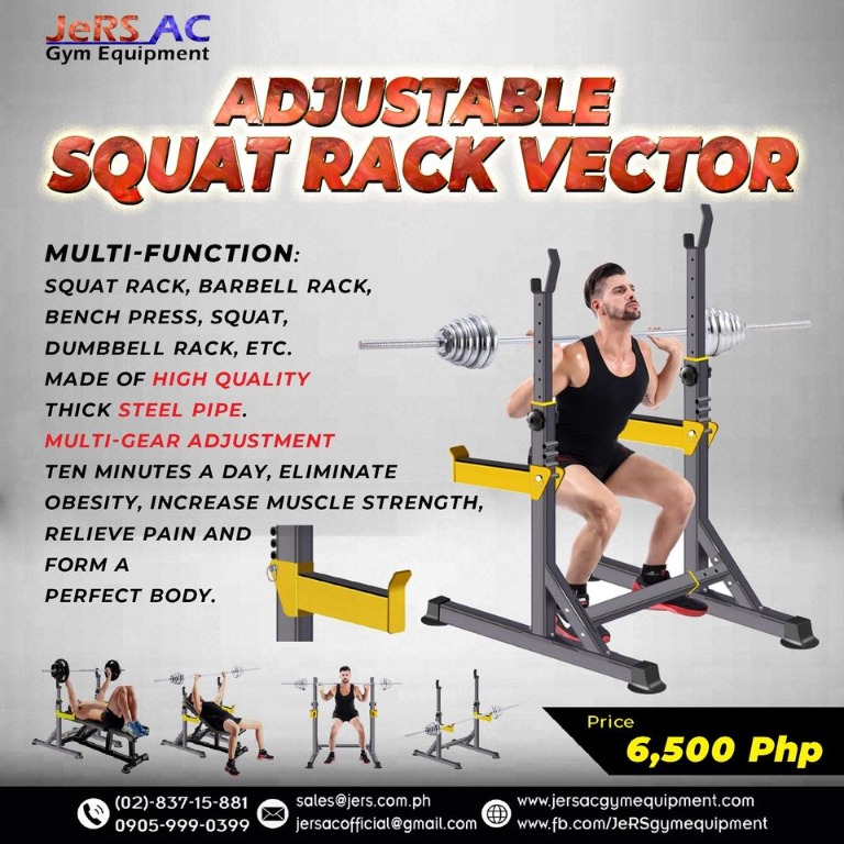 Adjustable Squat Rack Vector - home and gym equipment, Sports Equipment ...