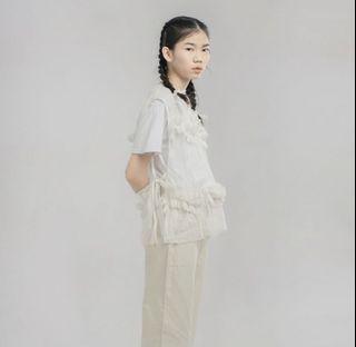 Argyle & Oxford - White Stars Tulle Vest Outer