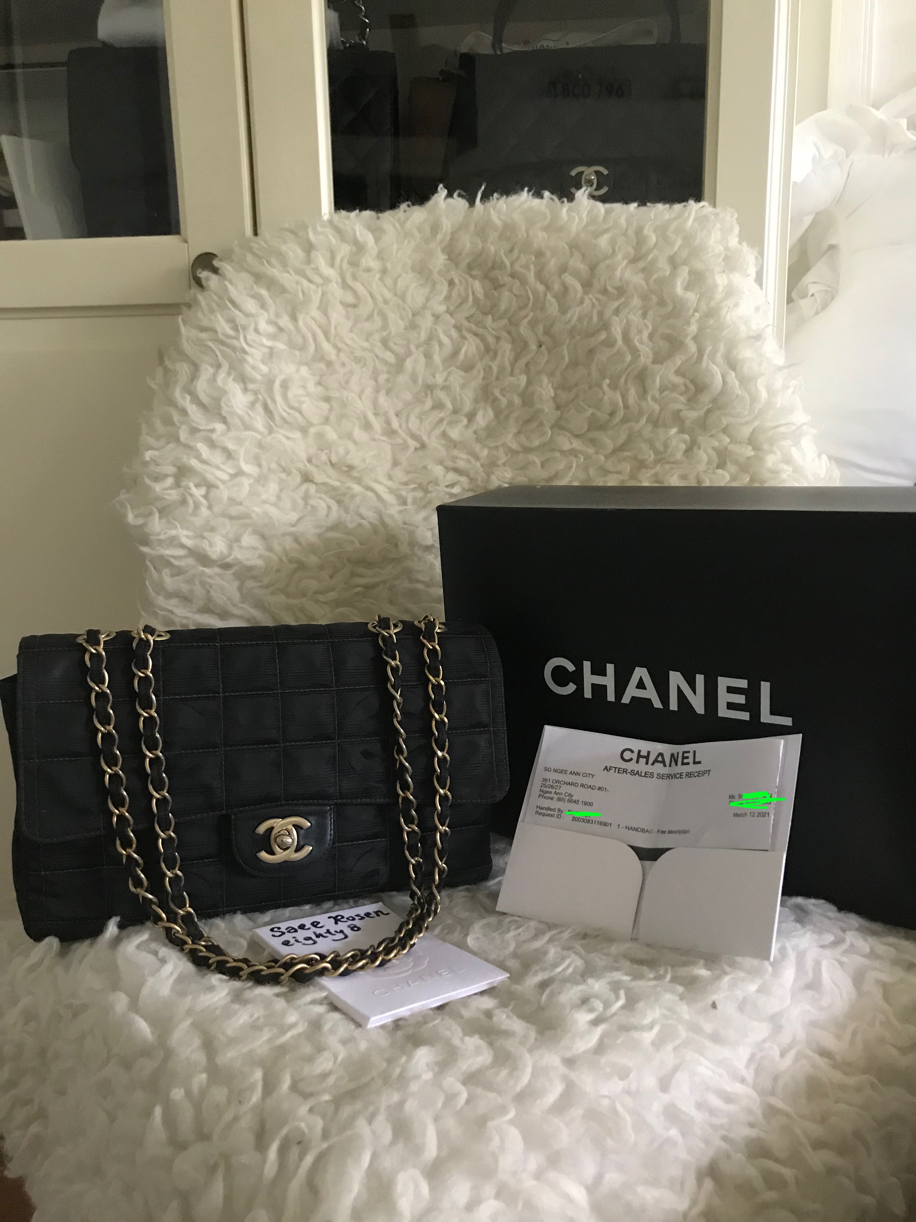 100% AUTHENTIC Chanel Travel Line CC Nylon flap bag, Luxury, Bags & Wallets  on Carousell