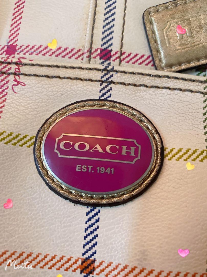 Authentic coach ykk zipper (bag raya), Women's Fashion, Bags & Wallets