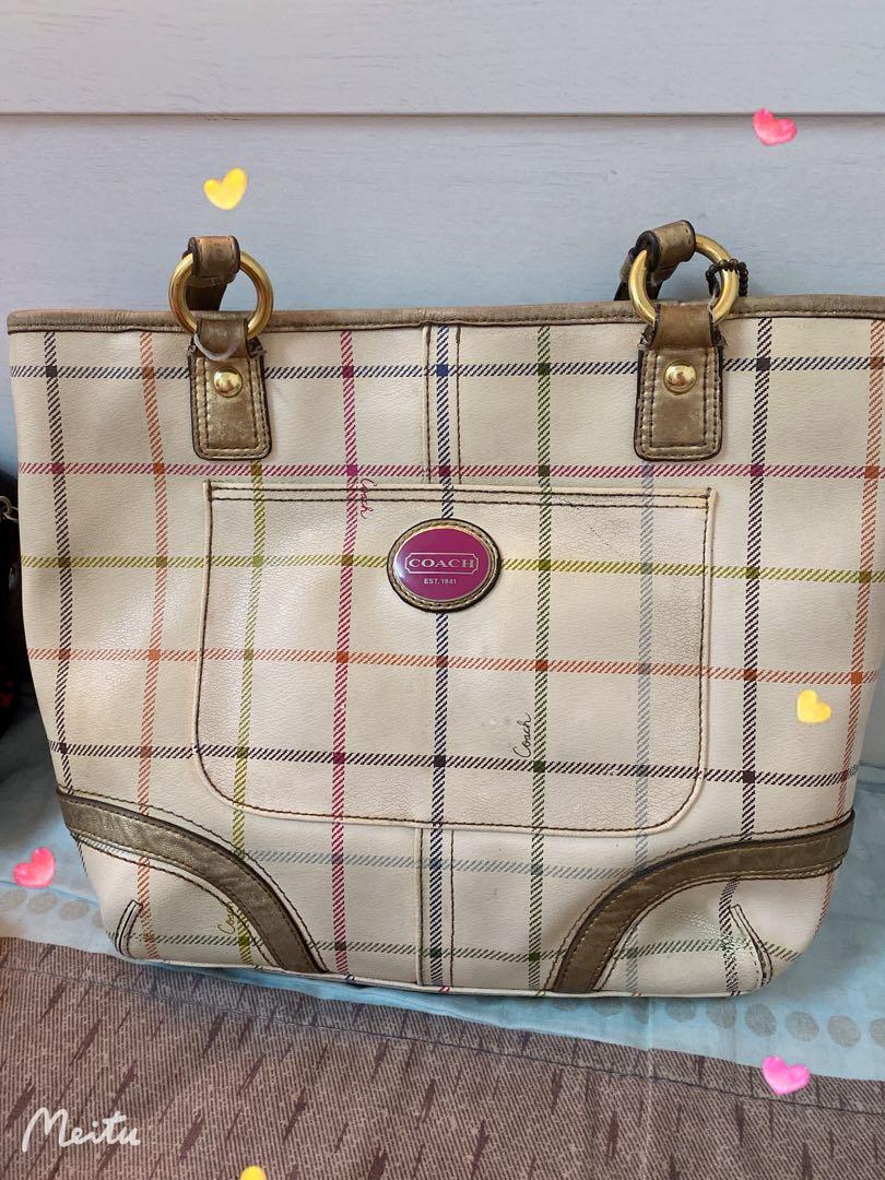 Authentic coach ykk zipper (bag raya), Women's Fashion, Bags & Wallets