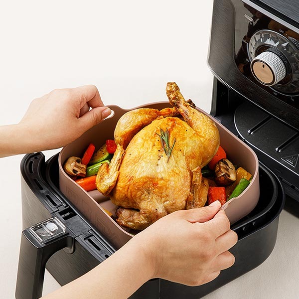 Balsang Air Fryer Pot Silicon Square Large Microwave Oven Mito Philips