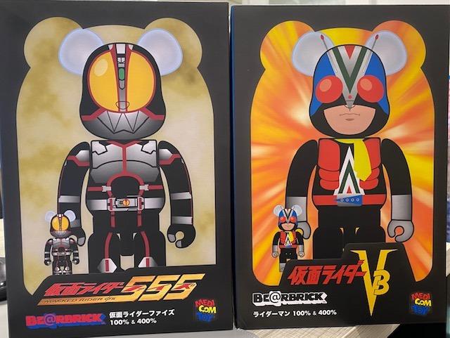 Bearbrick Riderman and Kamen Rider 100% & 400% Set Be@rbrick