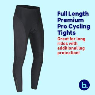 bizkut Premium PRO Long Cycling Tights Bike Pants 3D Gel Padded Riding Bicycle Singapura for Men Women