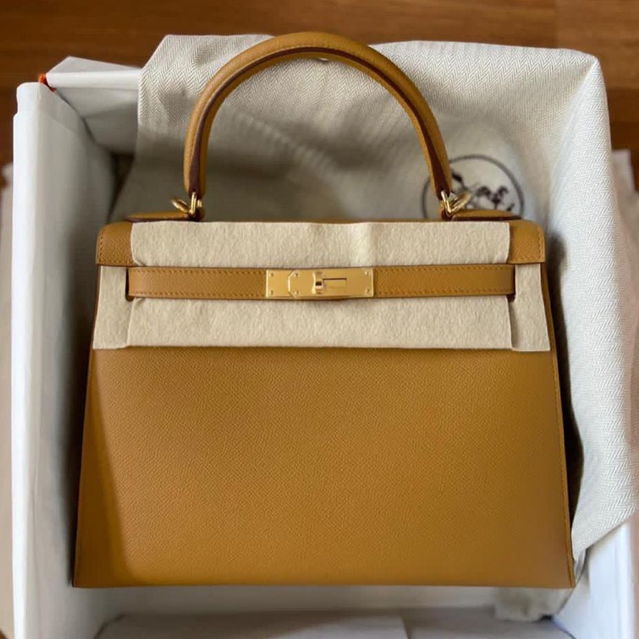 NIB Hermès Sesame & Etoupe Epsom Casaque Sellier Kelly 28 PHW, myGemma