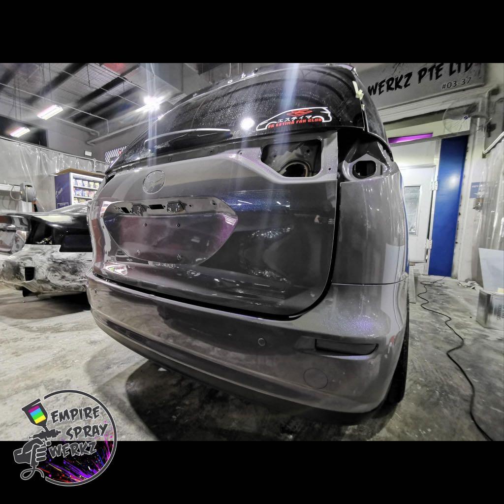 Car Spray Painting E.S.W Special Effect Very Berry in Nardo Grey