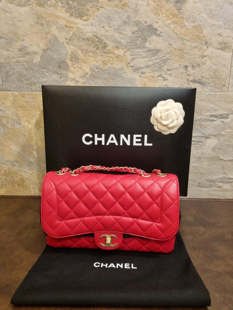 👑Authentic Chanel Mademoiselle Chic Flap Red colour Lambskin