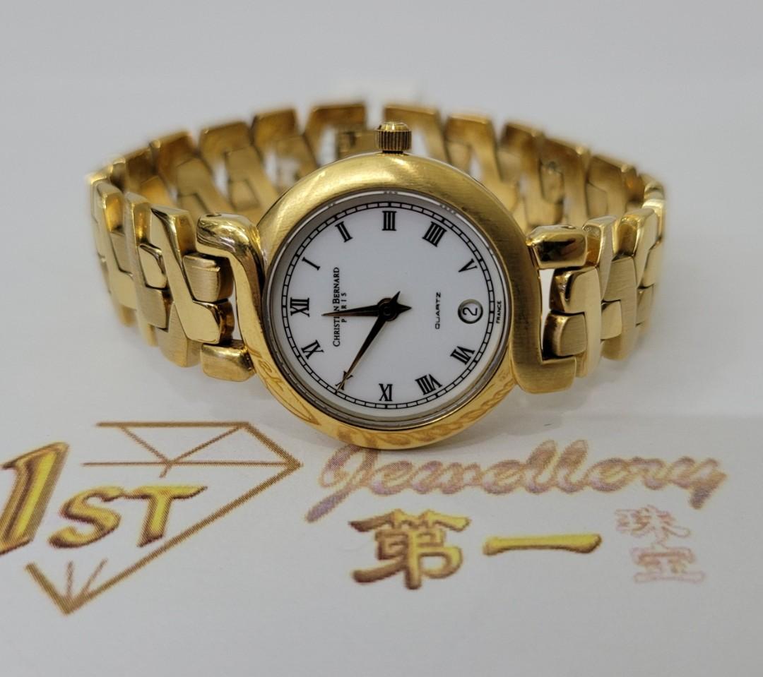 christian bernard 18k gold watch price