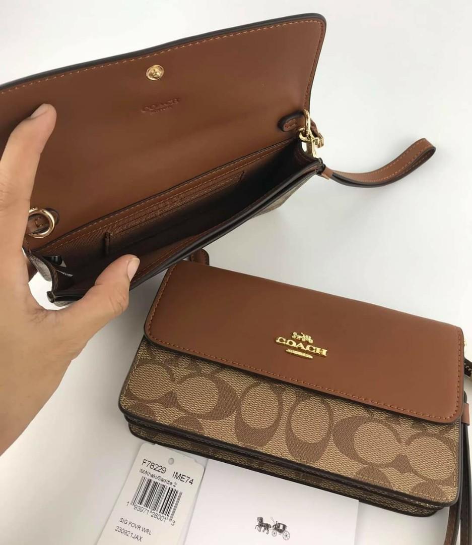Foldover wristlet coach 2025