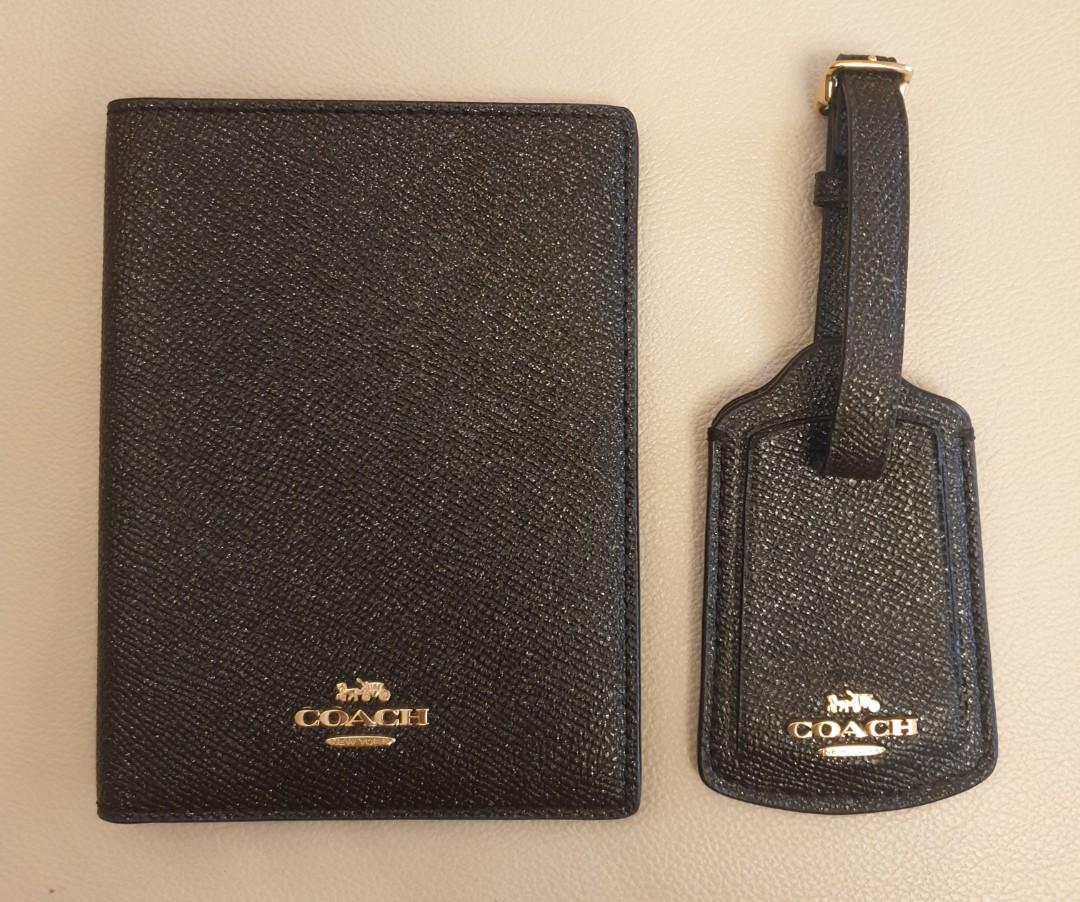 Coach passport holder and luggage tag clearance