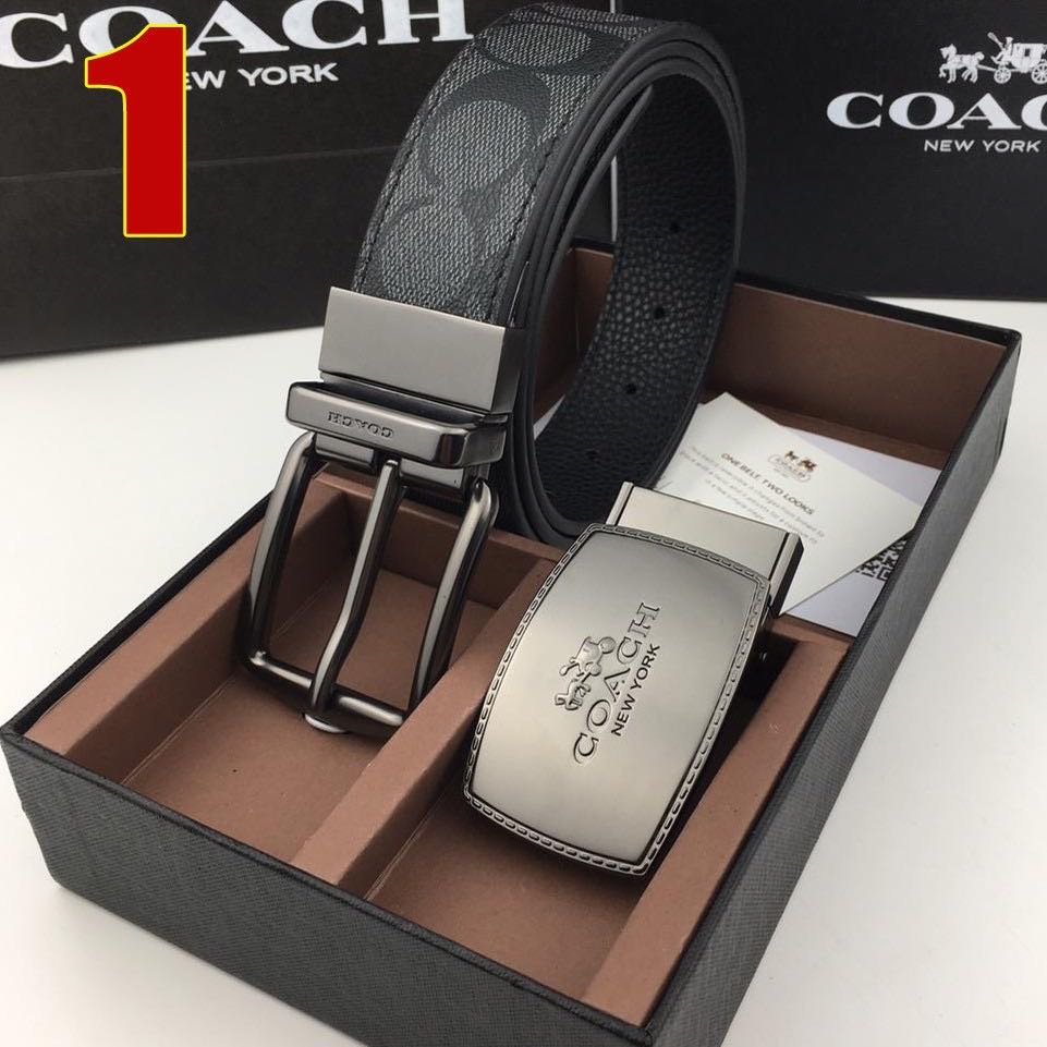 Coach Signature Mens Buckle Belt Men s Fashion Watches