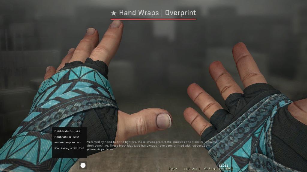 (67! Market Price!!!!!!!!) CSGO Glove Hand Wraps Overprints (Field