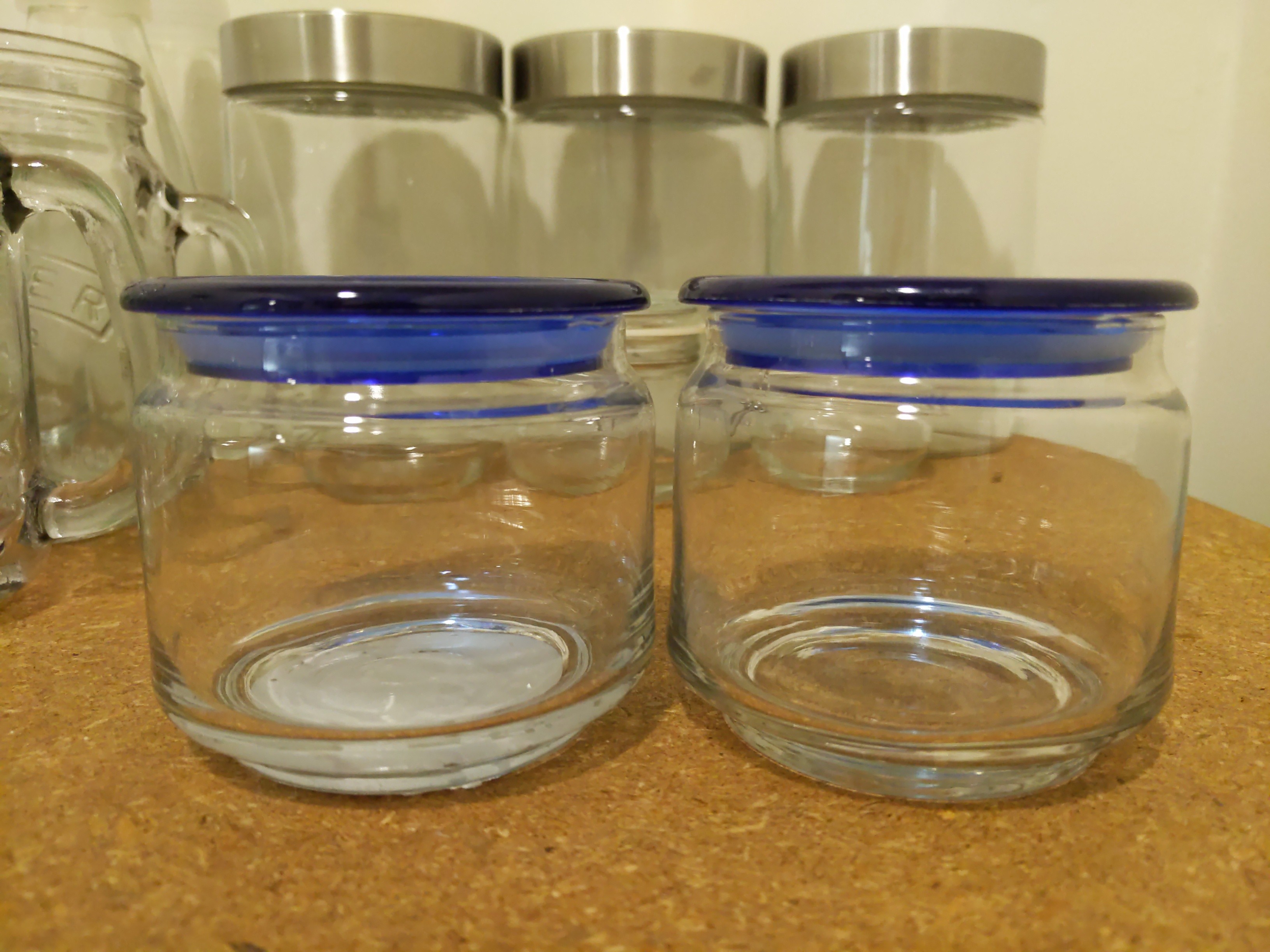 DAISO Glass Bottle with lid 3 Available (1 each), Furniture & Home