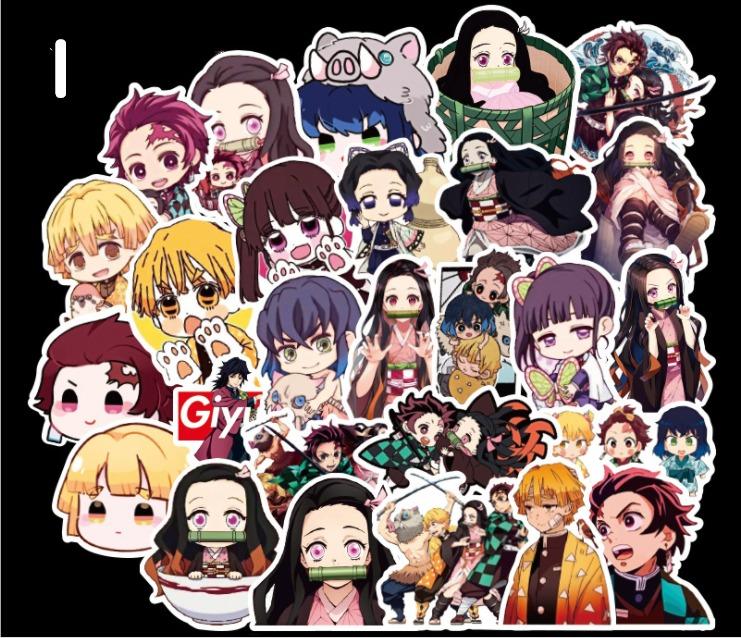 Demon Slayer Kimetsu No Yaiba Graffiti Waterproof Stickers Set 50 Pcs Set Anime Sticker Hobbies Toys Memorabilia Collectibles Fan Merchandise On Carousell