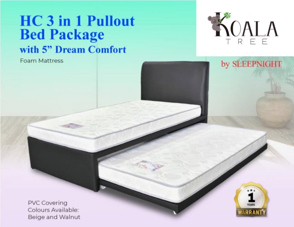 Dream Comfort Pull Out Bed Set (2+1), Furniture & Home Living
