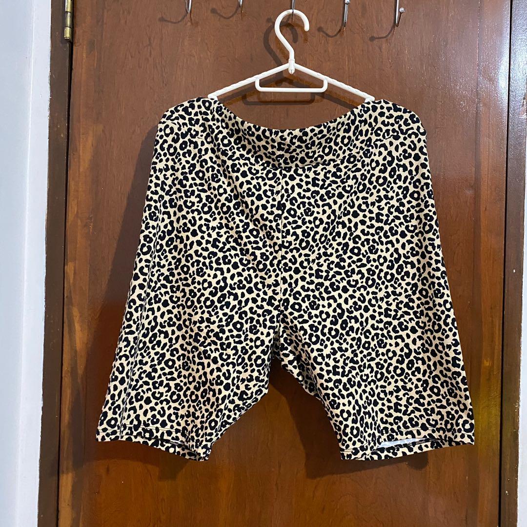 forever 21 leopard biker shorts
