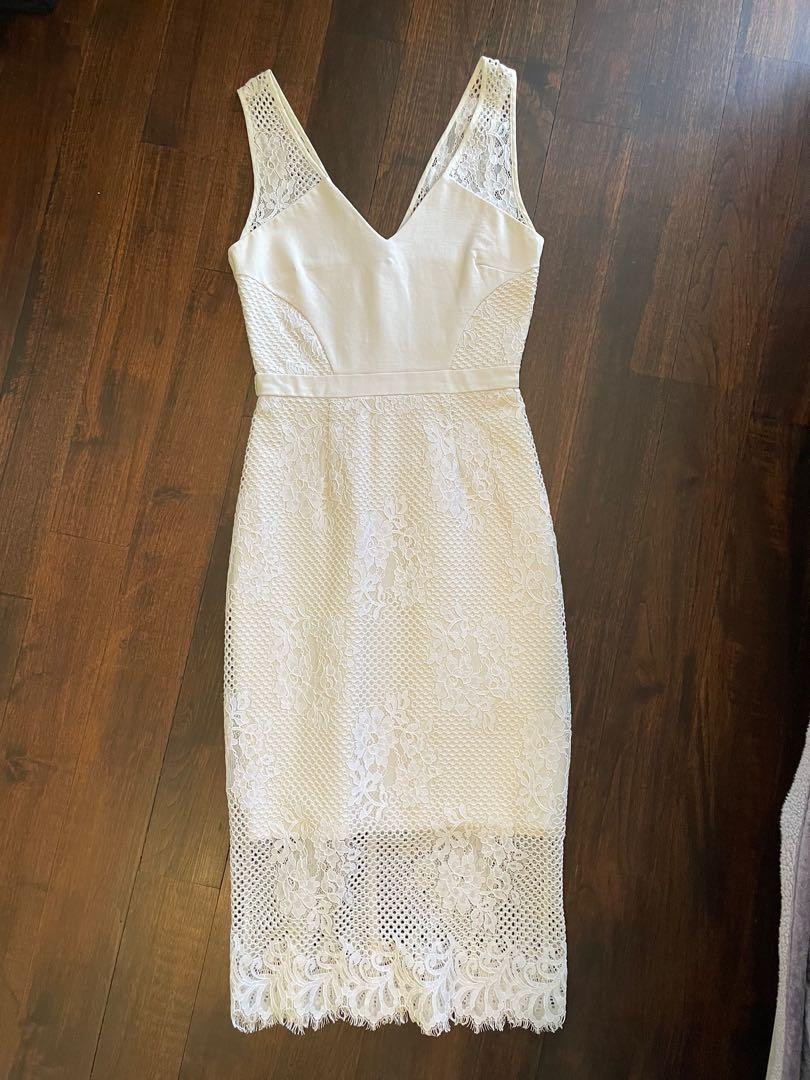 Forever new white lace dress top