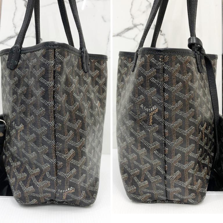 Goyard Bag Junior Leather Gray Preowned