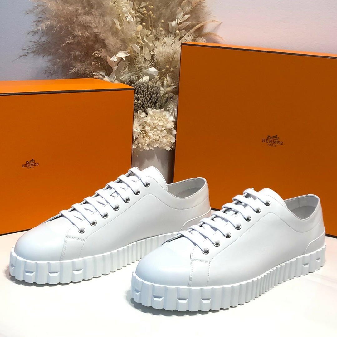 Hermes sales white shoes