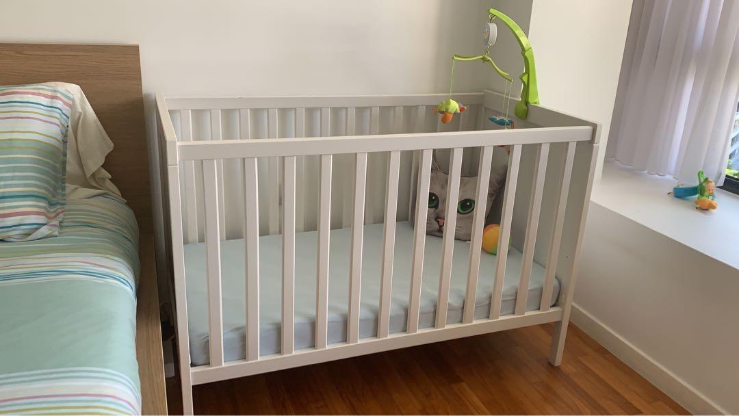 Ikea Baby Cot bed, Babies & Kids, Baby Nursery & Kids Furniture, Cots & Cribs on Carousell