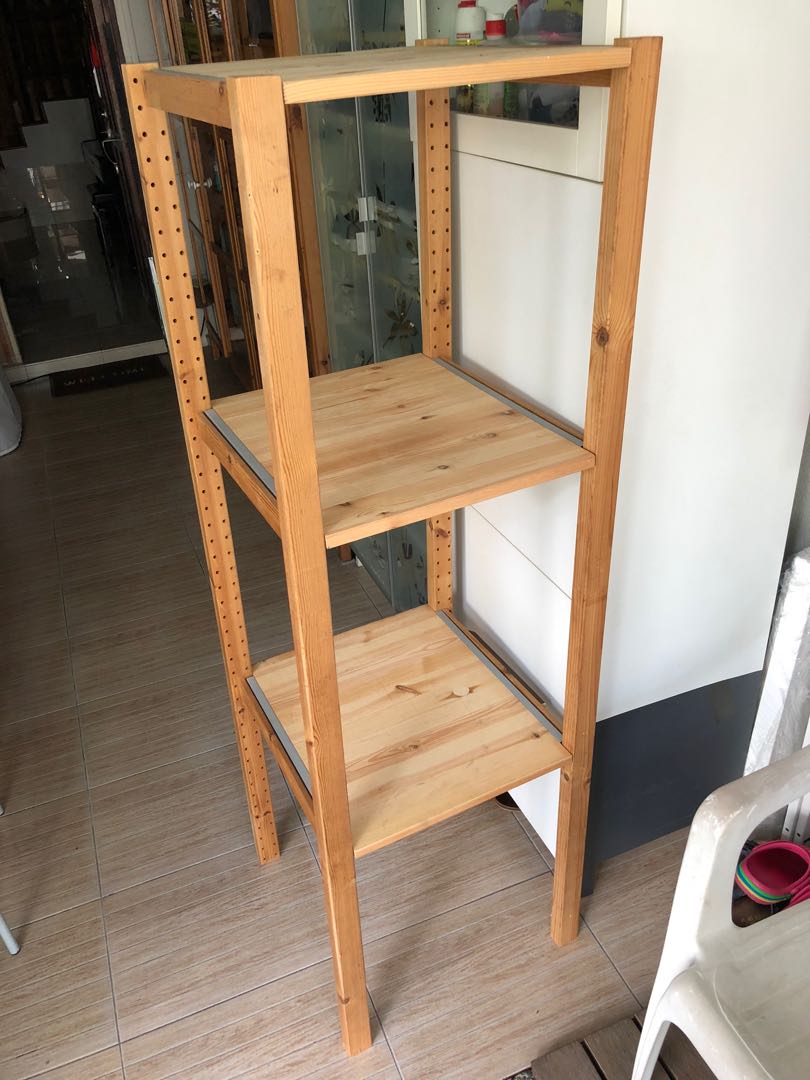 Ikea bathroom shelf shop wood