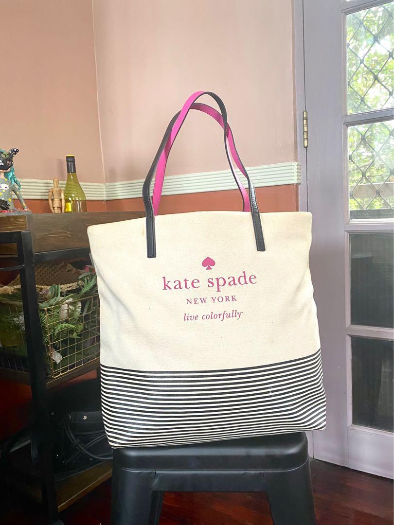 Kate spade new sales york canvas tote bag