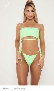 Kyndall meshki logo strap bikini top