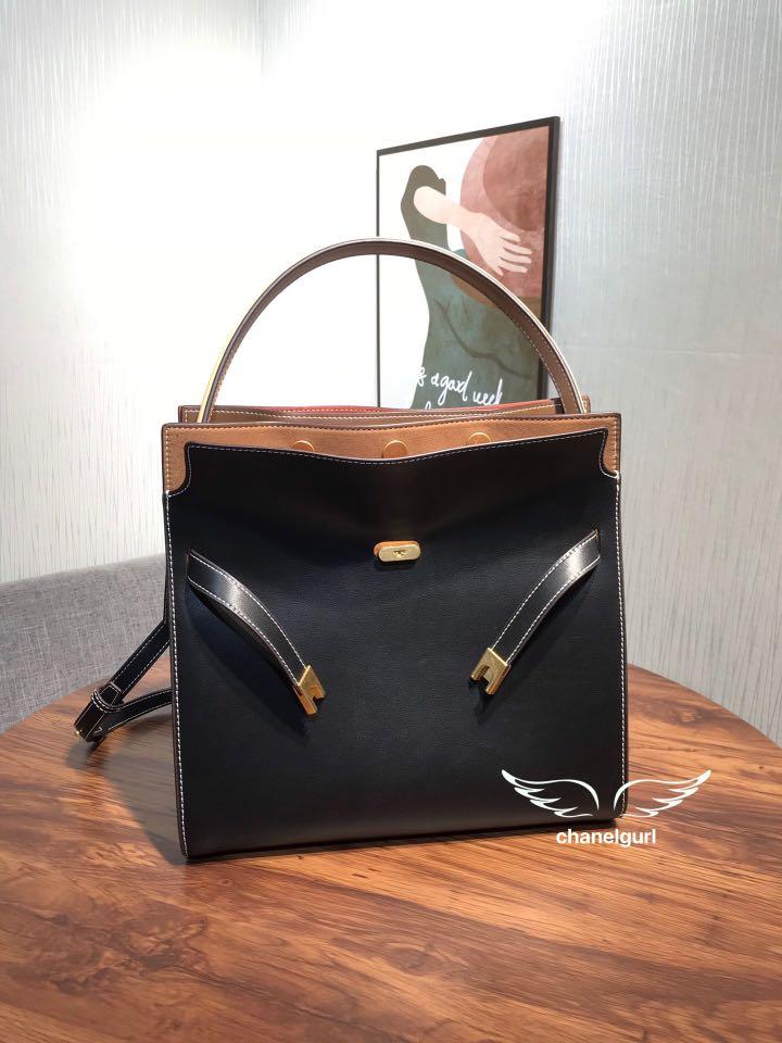 Large) Tory Burch Lee Radziwill Double Bag Black Large size, Women's  Fashion, Bags & Wallets, Tote Bags on Carousell