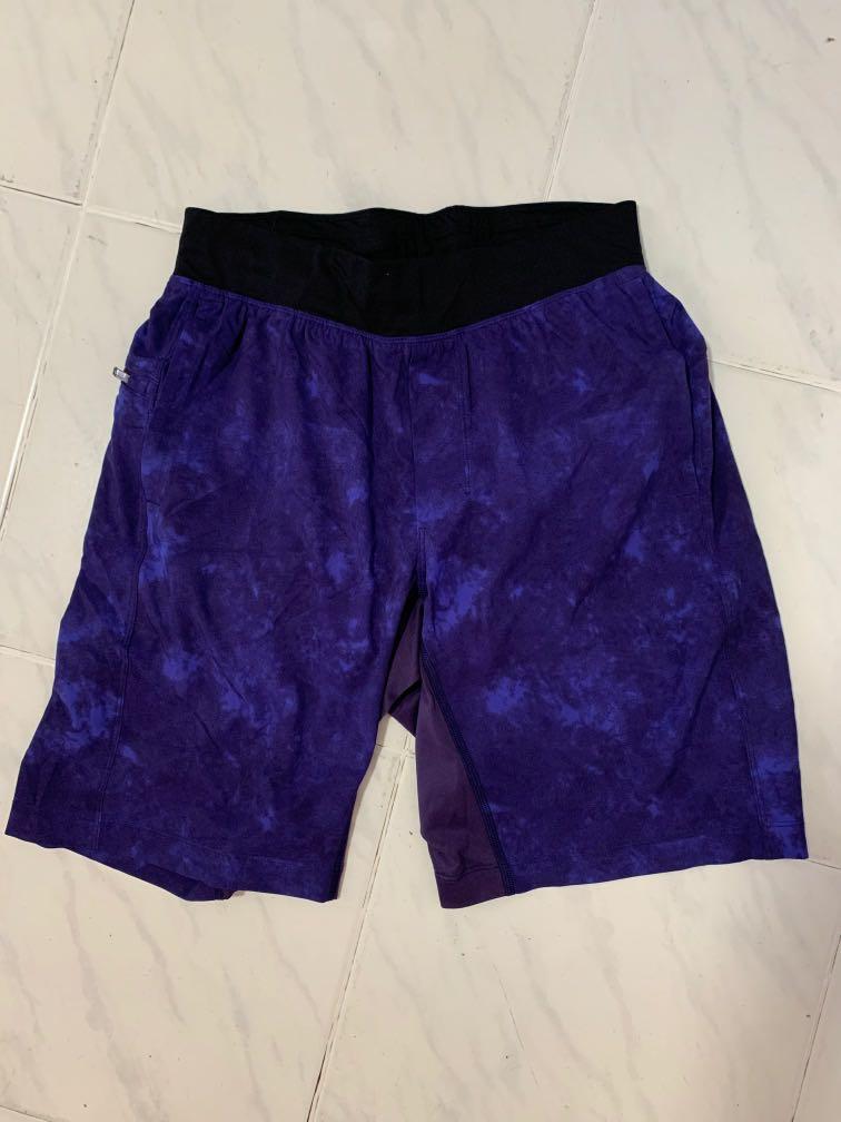 Lululemon men’s shorts with inner lining tights 18”, Men's Fashion