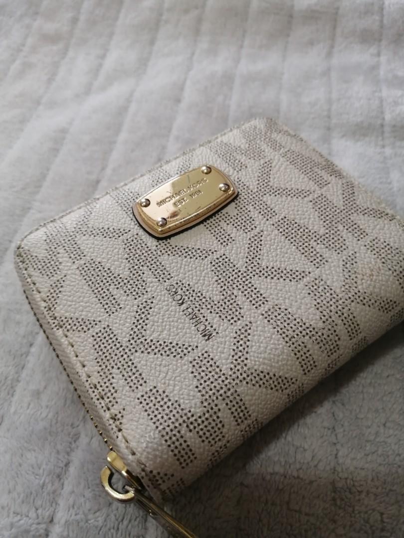 small white michael kors wallet