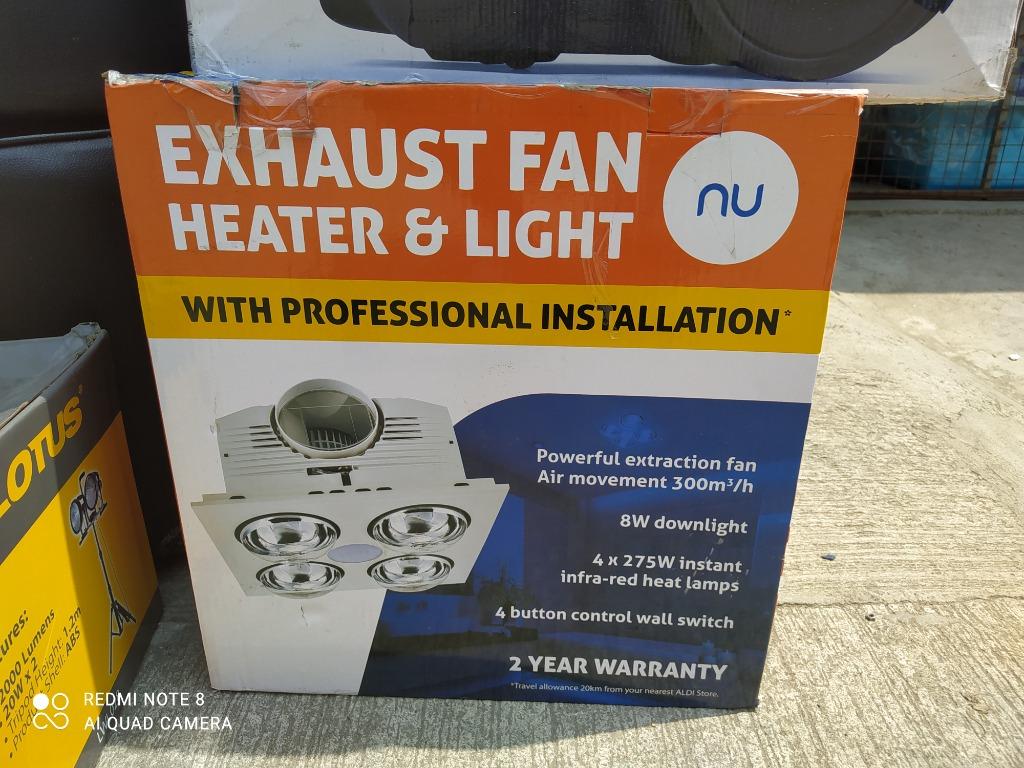 NU AUSTRALIA EXHAUST FAN HEATER AND LIGHT, Furniture u0026 Home Living, Lighting  u0026 Fans, Lighting on Carousell