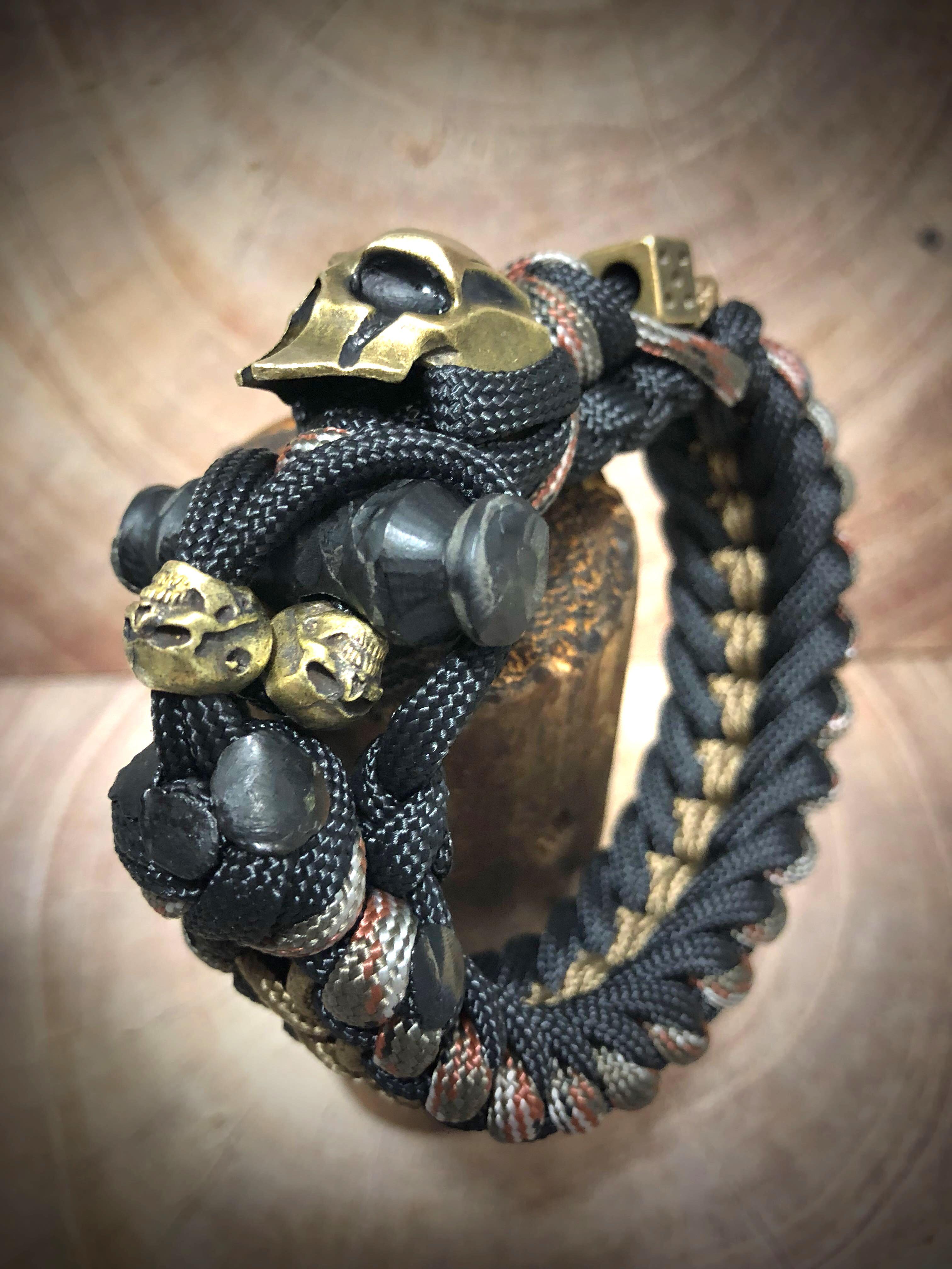 Paracord Bracelet Evil Spartans Bead Bespoke Bracelet. ✓100% Stitch In  Singapore ✓DM FOR