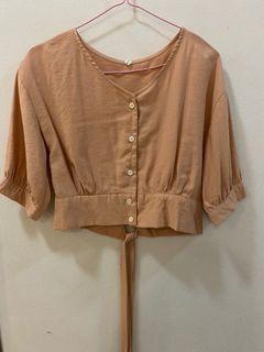 Peach cropped top