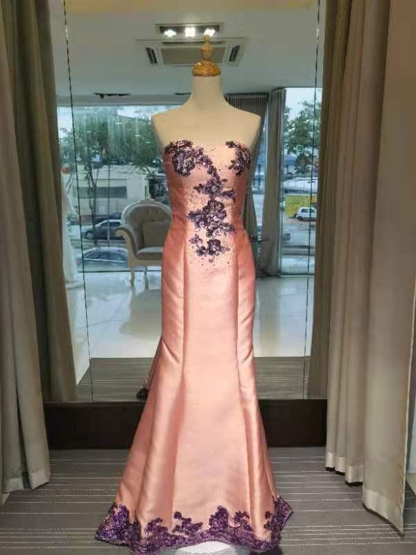 Peach and shop purple dress