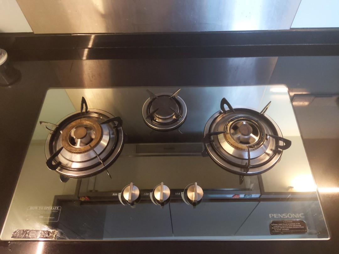 pensonic 3 burner gas stove