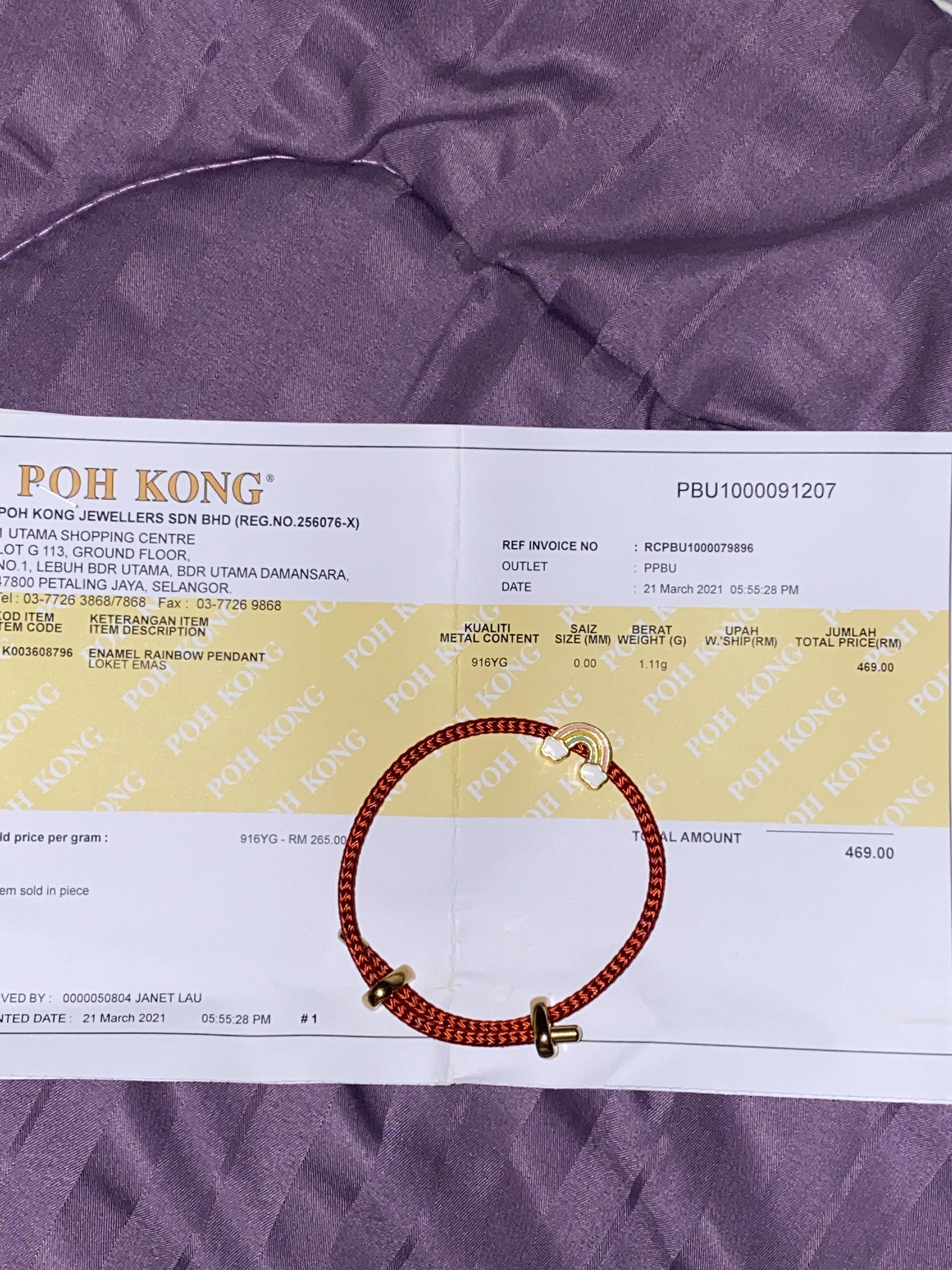 Poh Kong Rainbow Charm 916 Luxury Accessories On Carousell Poh Kong Rainbow Charm 916 Luxury Accessories On Carousell