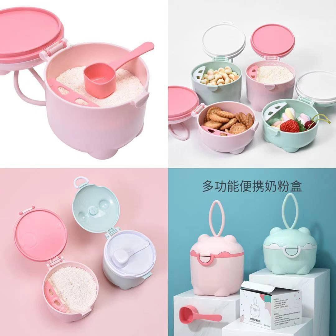 Portable milk storage powder (Category: Breastfeeding & Bottle Feeding) located in Cainta. Submitted by iubelle (Listing ID 1083949696, Image 2). Description: Portable milk storage powder: 200php *container milk powder box 250ML 1. Portable 2. Safety-lock to prevent spilling 3. Silicone sealed to keep air from flowing in 4. Silicone handle on top for easy handling Suitable for Milk/Formula powder, fruits, candies, sugar etc. #a #PortableMilkStora